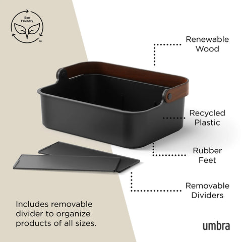 Umbra Bellwood Storage Bin Black-Walnut / Large