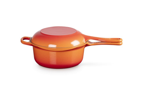 Tigan salce Le Creuset prej gize 2 në 1 22 CM / 2.3L Volcanic