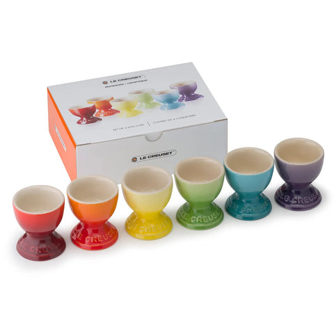 Stoneware Rainbow Set of 6 Egg Cups Le Creuset