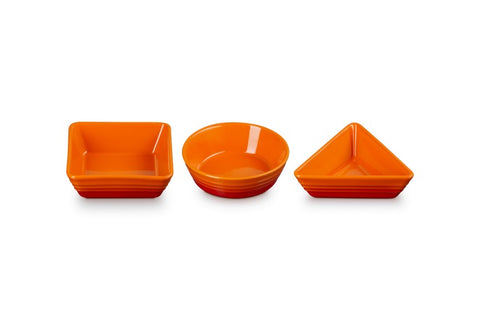 Le Creuset Set of 3 Tapas Dishes Volcanic