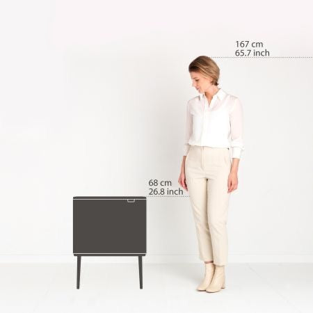 Kosh Mbeturinash Brabantia Bo Touch 11 + 23 Litra – E zezë mat