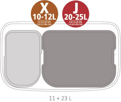 Brabantia Bo Touch Bin 11 + 23 Litre – White