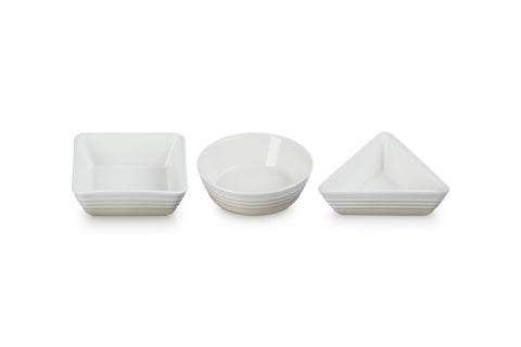 Le Creuset Set of 3 Tapas Dishes Meringue