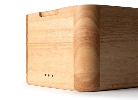 Continenta Rubber Tree Wood Bread Box with Cutting Board Lid