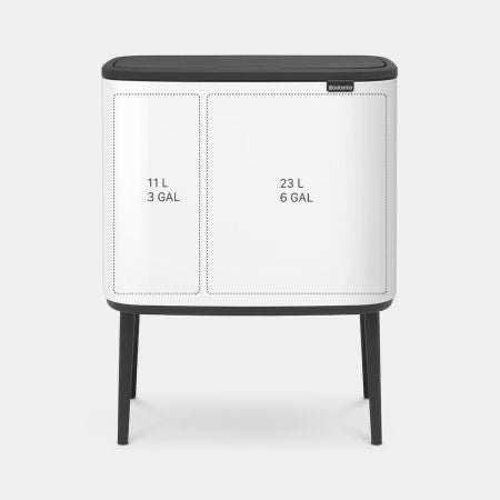 Brabantia Bo Touch Bin 11 + 23 Litre – White