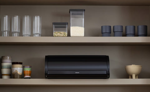 Kovë buke Brabantia me kapak të rrotullueshëm – E zezë mat