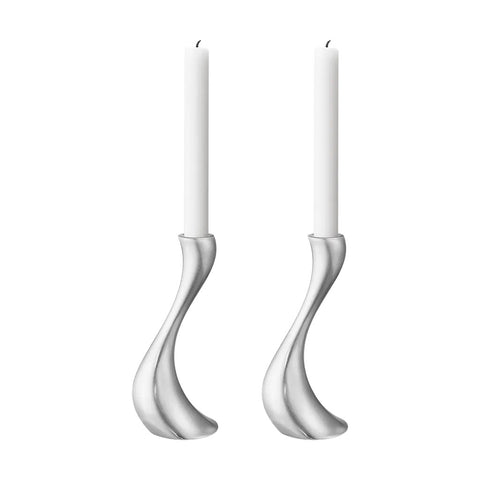 Georg Jensen Cobra Candleholder Set, Medium, Matte