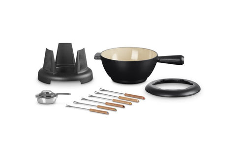 Le Creuset Cast Iron Fondue Set 2 L - Satin Black