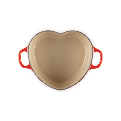 Le Creuset Heart Shaped Cast Iron Casserole Cerise 20 cm / 1.9L