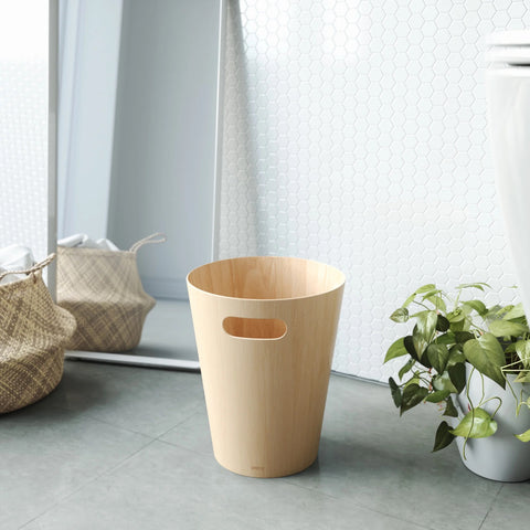 Umbra Woodrow Waste Bin Natural