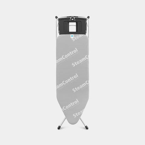 Brabantia Ironing Board C – 124 x 45 cm, for Steam Generator, SteamControl – Aqua Bowl