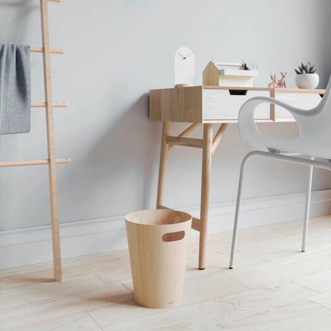Umbra Woodrow Waste Bin Natural