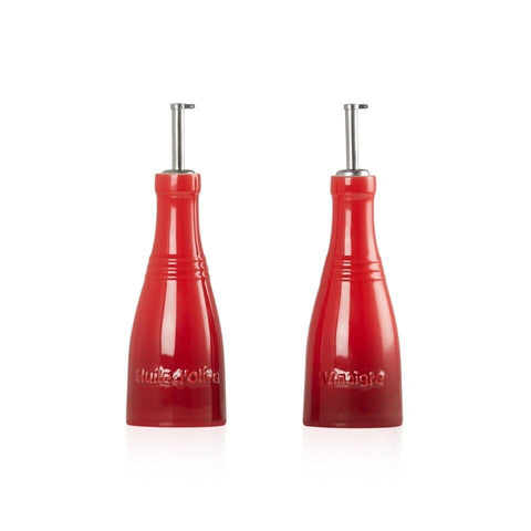 Le Creuset Stoneware Vinegar & Oil Bottles 240 ml Cerise