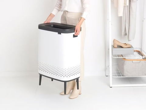 Brabantia Bo Laundry Bin Hi 2 x 45 Litre – White