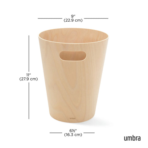 Umbra Woodrow Waste Bin Natural