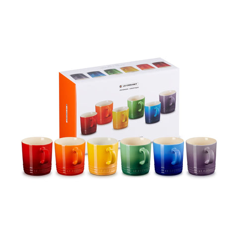Set me 6 gota Le Creuset Rainbow 350 ml