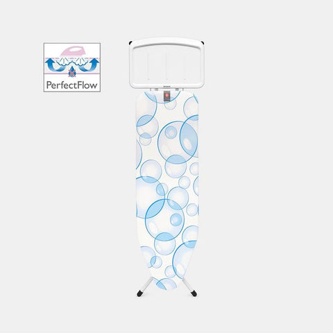 Brabantia Ironing Board B 124 x 38 cm – Bubbles Design, Fairtrade Cotton