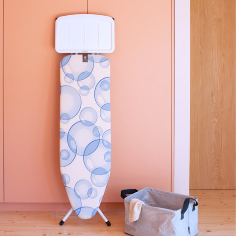 Brabantia Ironing Board B 124 x 38 cm – Bubbles Design, Fairtrade Cotton