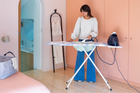 Brabantia Ironing Board B 124 x 38 cm – Bubbles Design, Fairtrade Cotton