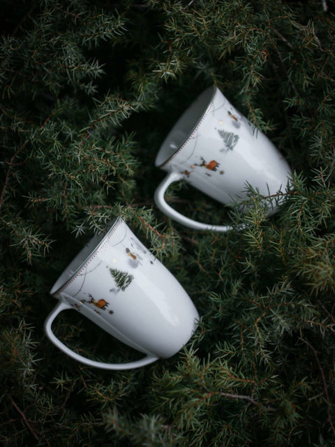 Wik & Walsøe Julemorgen Story Mug 30 cl, 2-pack