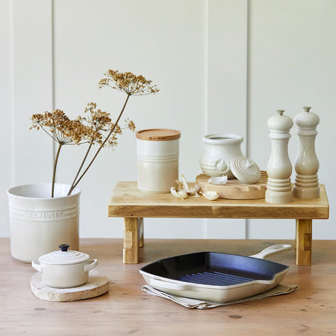 Le Creuset Cast Iron Grill Pan 26 cm Meringue