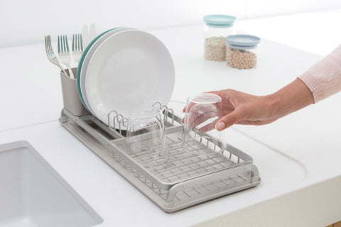 Brabantia SinkSide Compact Dish Drying Rack – Mid Grey