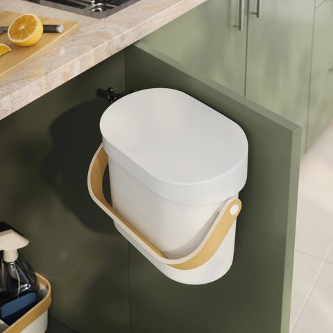 Umbra Bellwood Compost Bin White-Natural