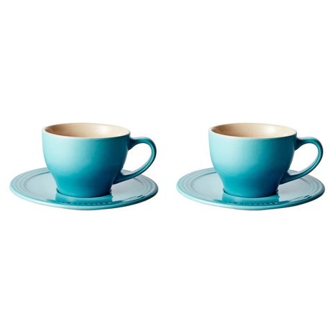 Le Creuset Set of 2 Cappuccino Cups Caribbean