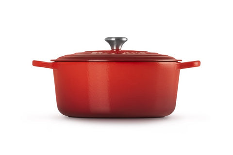 Le Creuset Tenxhere e Rrumbullakët prej Hekuri i Hekurt Qershi 30 cm / 8.1 L