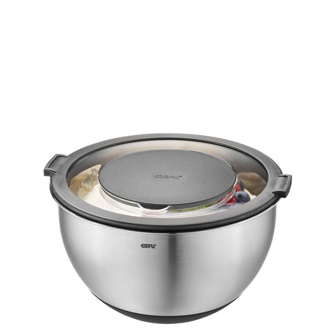 Gefu Set of Bowls with Splash Guard Lid MUOVO, 2-pieces