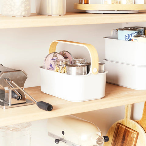Umbra Bellwood Storage Bin White-Natural
