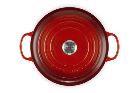 Le Creuset Tenxhere e Rrumbullakët prej Hekuri i Hekurt Qershi 30 cm / 8.1 L