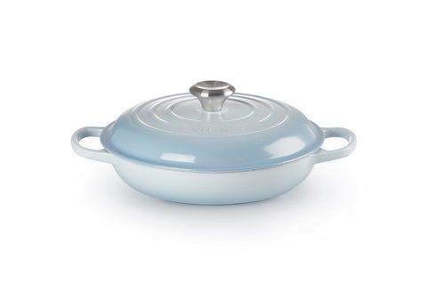 Le Creuset Cast Iron Shallow Casserole 30 cm, 3.5 L Coastal Blue