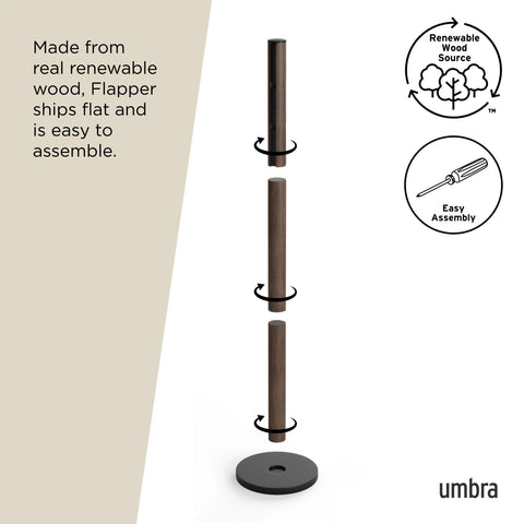 Umbra Flapper Coat Rack Black-Walnut