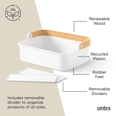Umbra Bellwood Storage Bin White-Natural / Large