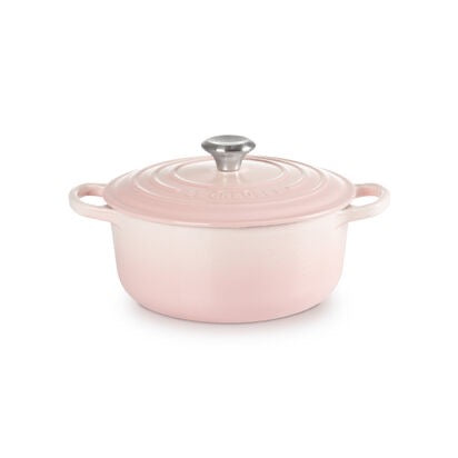 Le Creuset Cast Iron Round Casserole 20 cm / 2.4 L Shell Pink