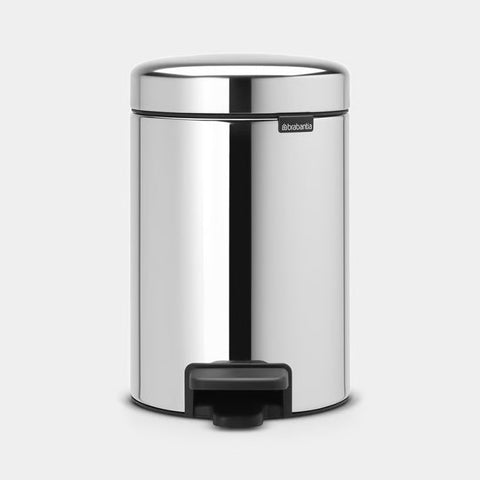 Brabantia NewIcon Pedal Bin 3 Litre – Brilliant Steel