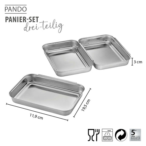 Gefu Breadcrumb Coating Set PANDO, 3 pieces
