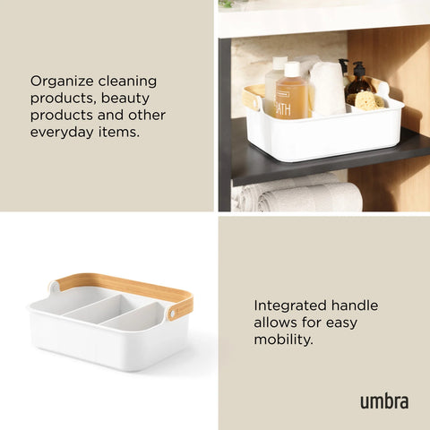 Umbra Bellwood Storage Bin White-Natural / Large