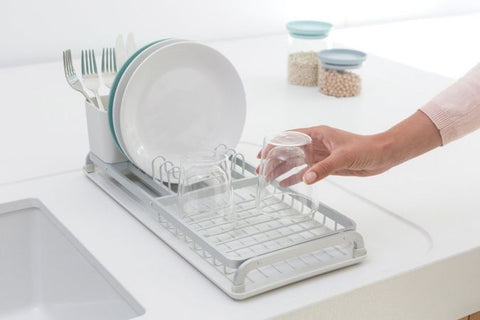 Brabantia SinkSide Compact Dish Drying Rack – Light Grey
