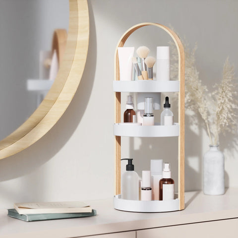 Umbra Cosmetic Organizer White-Natural