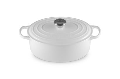 Le Creuset Cast Iron Oval Casserole White 29cm / 4.7L
