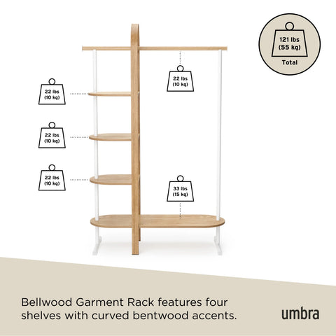 Umbra Bellwood Garment Rack White-Natural