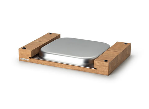 Continenta Oak Cutting Board with Stainless Steel Drawer 39 × 27 × 6 cm