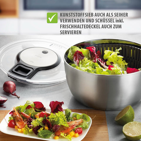 Gefu Salad Spinner SPEEDWING®, Stainless Steel, Ø 26 cm