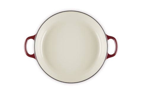 Le Creuset Cast Iron Petal Shallow Casserole Garnet 26cm / 2.2 L