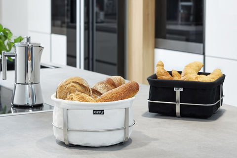 Gefu Bread Basket BRUNCH, Angular, Black
