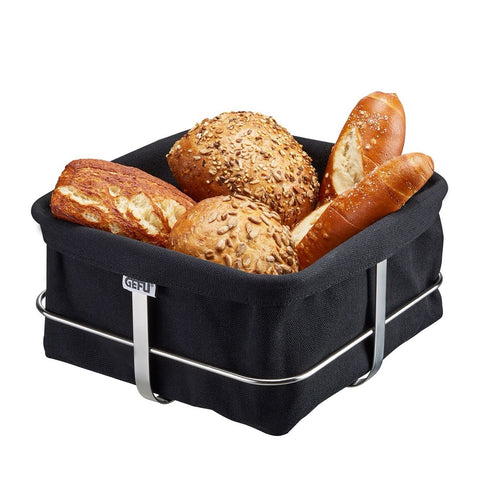 Gefu Bread Basket BRUNCH, Angular, Black