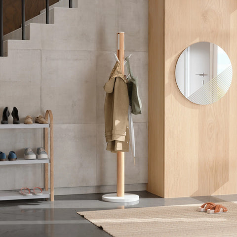 Umbra Flapper Coat Rack White-Natural