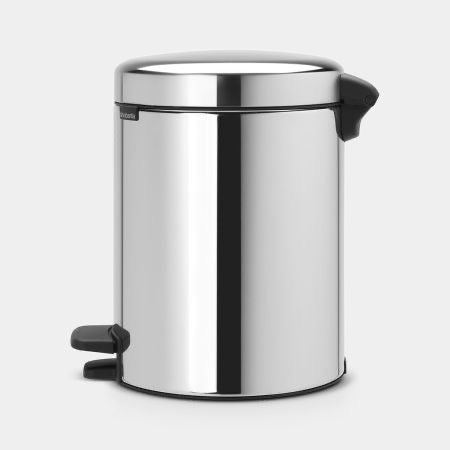 Brabantia NewIcon Pedal Bin 5L Brilliant Steel
